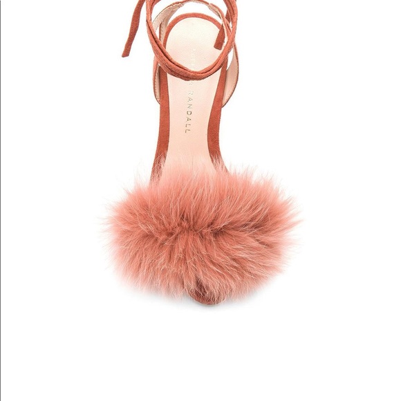 Loeffler Randall Nicolette Fox Fur Block Heel - Picture 4 of 7